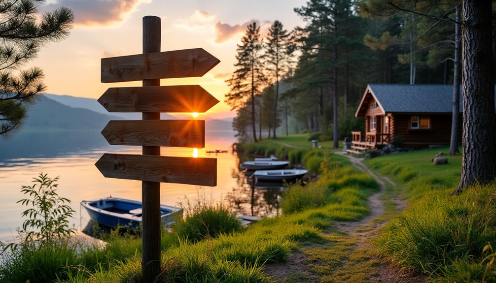 peaceful lakeside town in minnesota