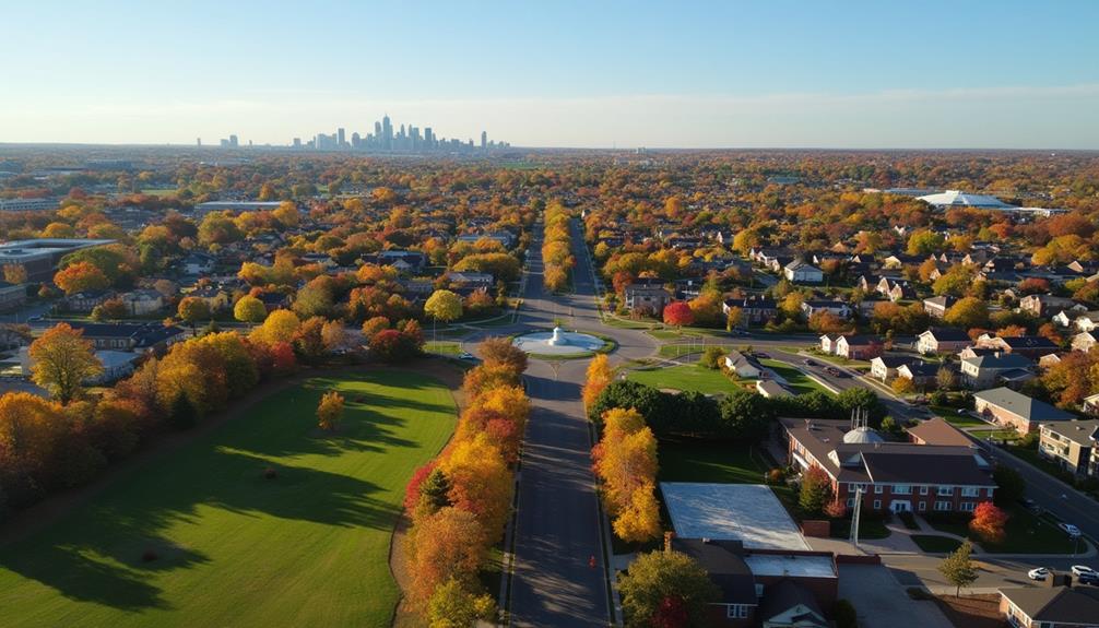 quiet peaceful residential minneapolis suburb