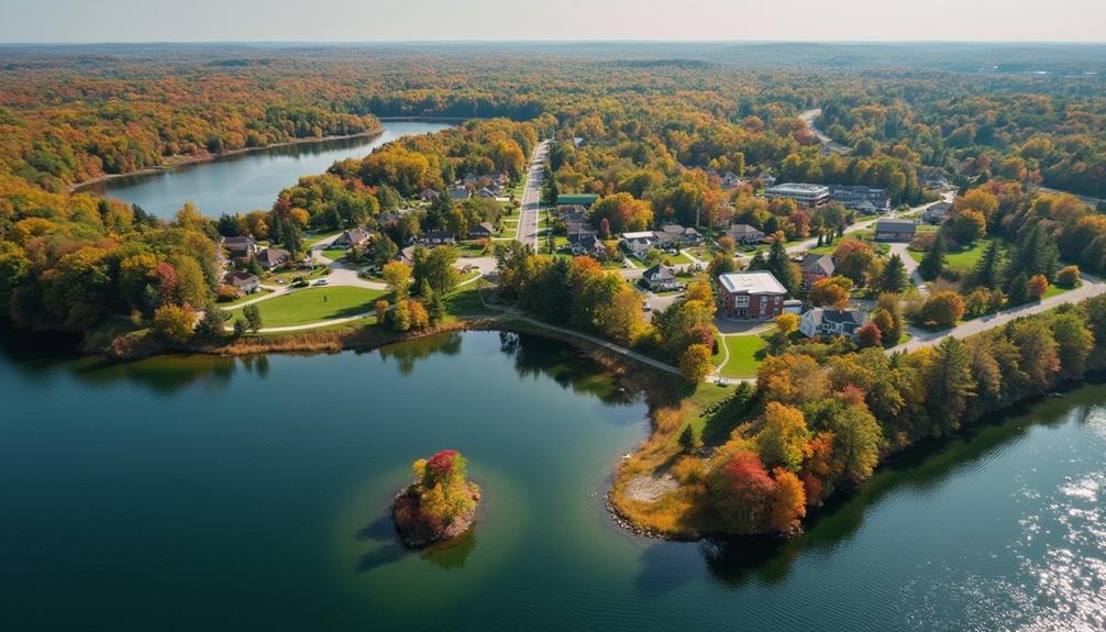 suburban minnesota lake community