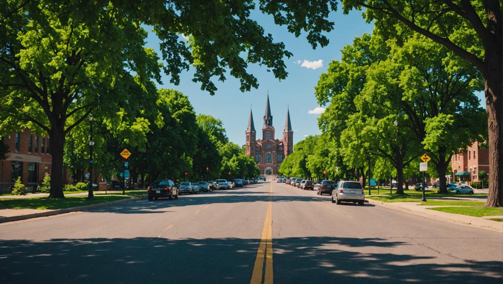 vibrant suburban community near minneapolis